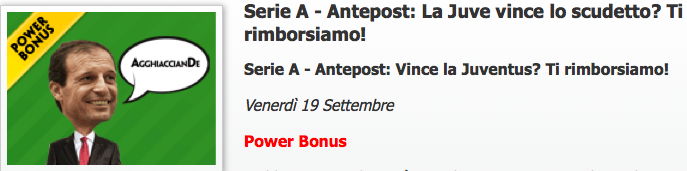Power Bonus Scudetto Juventus
