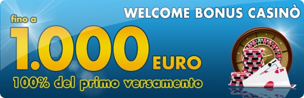 Banner promozionale del bonus di benvenuto per il casinò Betflag