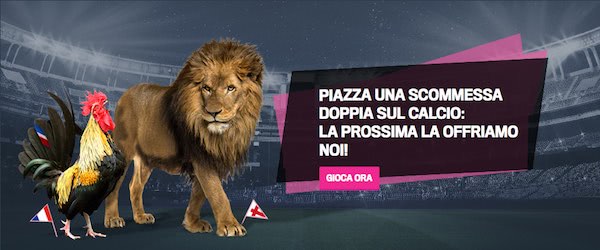 Banner promozionale per il bonus Gazzabet sul calcio europeo