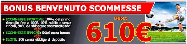 Bonus benvenuto scommesse Bet2Bet