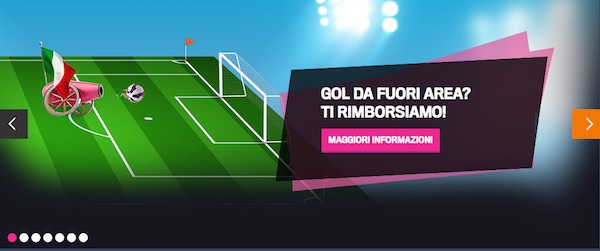 Promozione sui gol da fuori area Gazzabet