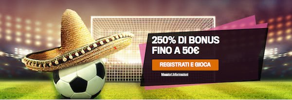 Bonus Gazzabet del 250% fino a 50 euro