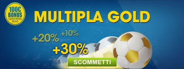 Promozione Multipla Gold William Hill con quote maggiorate