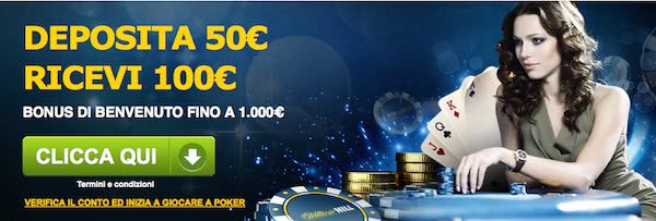 William Hill poker bonus di benvenuto