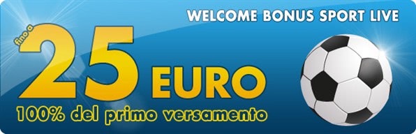 Welcome bonus live Betflag da 25 euro