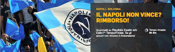 Rimborso Betfair per Napoli vs. Bologna di Serie A