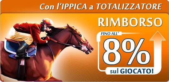 Totalizzatore Ippica Betflag, rimborso sul giocato