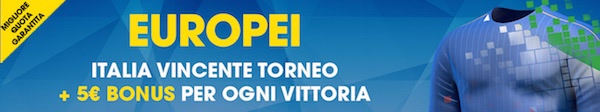 Promo Italia vincente Europei 2016 di William Hill