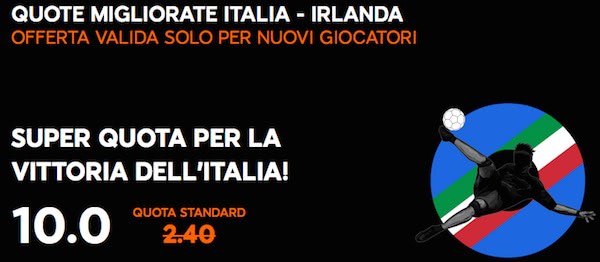 Quote maggiorate 888sport per Italia vs. Irlanda degli Europei 2016