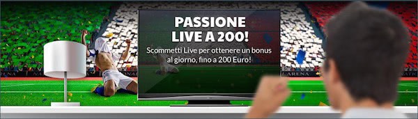 Banner della promozione Stanleybet Passione Live a 200