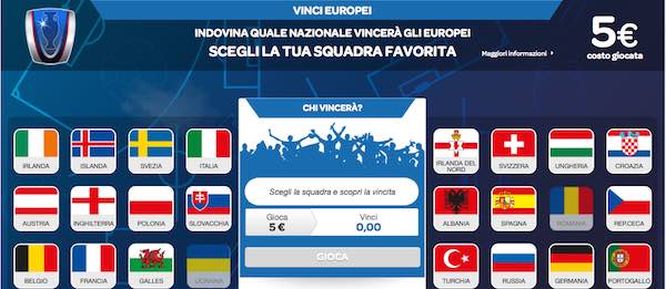 Promozione Sisal per gli Europei di calcio 2016