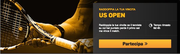 Promo raddoppia la tua vincita di Betfair per gli US Open 2016