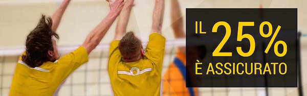 Banner dell'assicurazione bwin sulla pallavolo