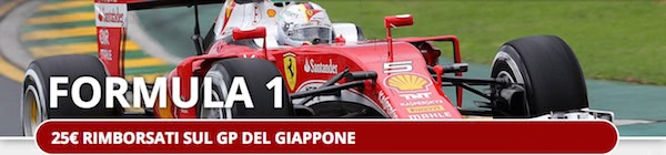 Banner della promozione Betclic per la Formula 1 2016