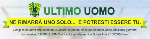 Banner della promo Ultimo Uomo di Paddy Power