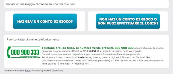 Metodi di contatto e supporto Betflag