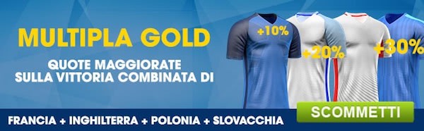 Banner della Multipla Gold William Hill per le partite delle nazionali