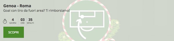 Screenshot della promo Eurobet per Genoa vs. Roma 2017