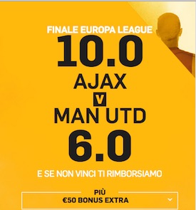 Betfair finale Ajax Manchester United