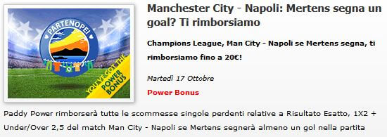 paddy power manchester city napoli 17-10-2017