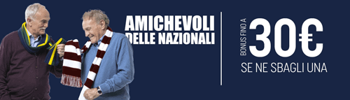 snai amichevoli nazionali 27-03-2018