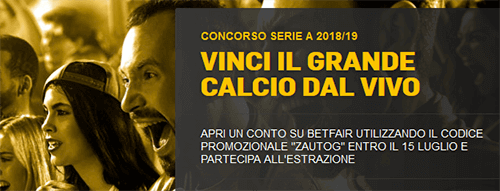 betfair abbonamento squadra 2018