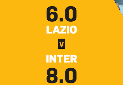 Quote Lazio Inter maggiorata fino a 8.0 su Betfair