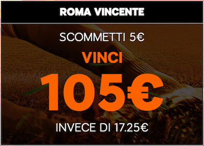 Scommetti Roma Real Madrid 888sport vinci 105 Euro