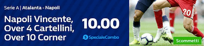 Scommetti Atalanta Napoli William Hill a quota 10 grazie alla speciale combo