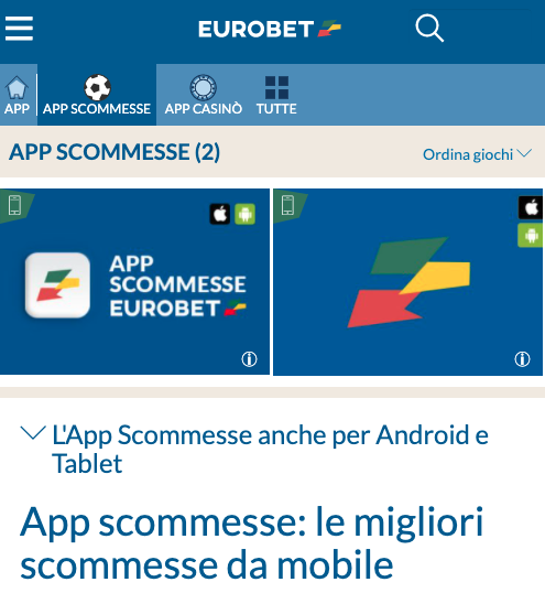 eurobet mobile